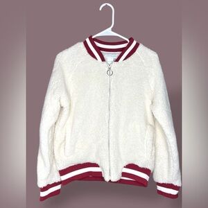 Varsity Southpole juniors M red and white comfy zip up jacket